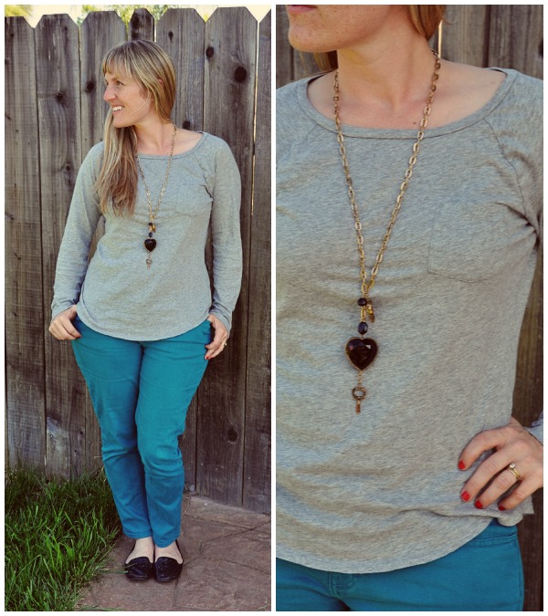 gray shirt blue pants collage 1