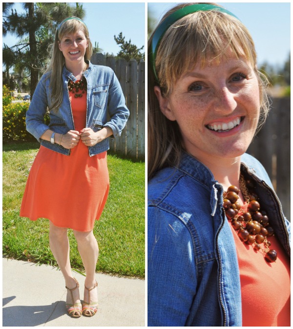 orange dress collage 1