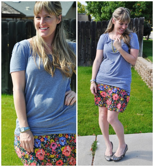 floral skirt collage 1