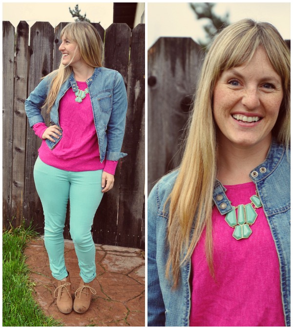 pink shirt collage 1